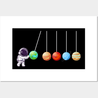 Astronaut Planets Spaceman Funny Space Dwarf Solar System Posters and Art